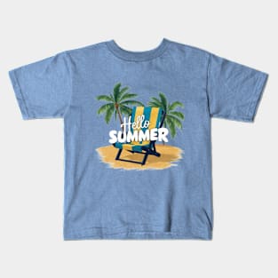 Summer hello summer Kids T-Shirt